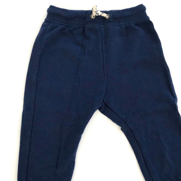 NWOT Zara Pique Navy Joggers - Picture 2 of 6